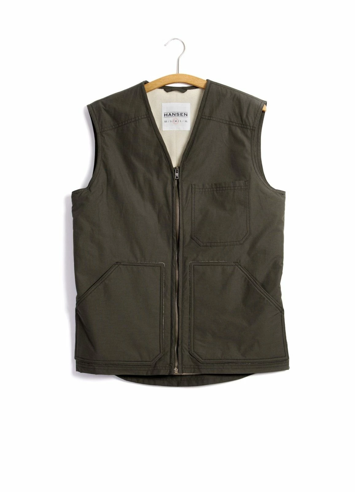HANSEN GARMENTS HERBERT | Lined Zipper Work Waistcoat | Tech Army 1 HANSEN GARMENTS HERBERT | Lined Zipper Work Waistcoat | Tech Army