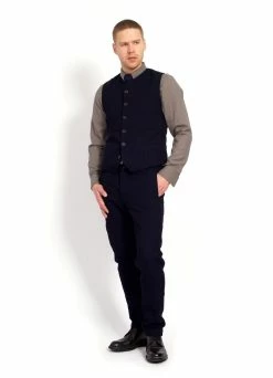 HANSEN GARMENTS IVAN | Slim Fit Trousers | Deep Indigo -Hansen Shop ivan slim fit trousers deep indigo 265 128082