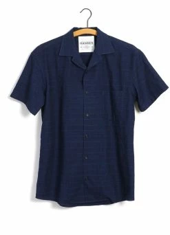HANSEN GARMENTS JONNY | Short Sleeve Shirt | Dobby Indigo