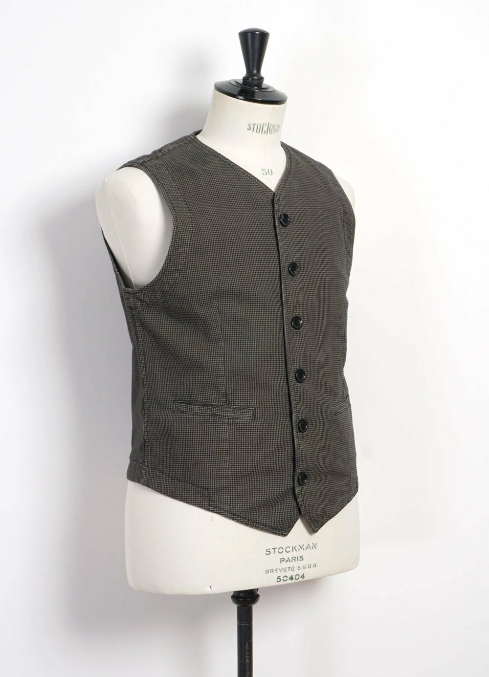 HANSEN GARMENTS KAJ | Casual Waistcoat | Black Sand 3 HANSEN GARMENTS KAJ | Casual Waistcoat | Black Sand - Image 3