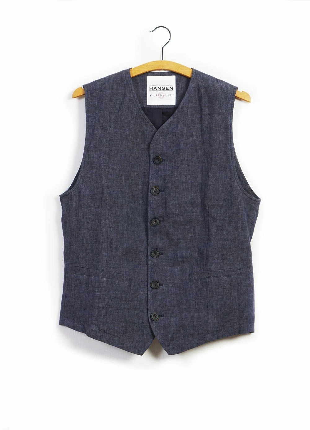 HANSEN GARMENTS KALLE | Casual Classic Vest | Blue Delave 1 HANSEN GARMENTS KALLE | Casual Classic Vest | Blue Delave