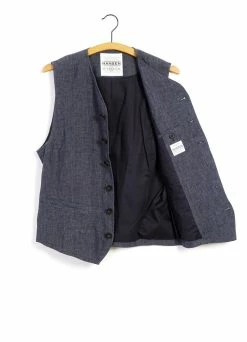 HANSEN GARMENTS KALLE | Casual Classic Vest | Blue Delave 9 HANSEN GARMENTS KALLE | Casual Classic Vest | Blue Delave -Hansen Shop kalle casual classic vest blue delave 225 524621