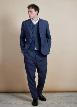 HANSEN GARMENTS KALLE | Casual Classic Vest | Blue Delave 11 HANSEN GARMENTS KALLE | Casual Classic Vest | Blue Delave -Hansen Shop kalle casual classic vest blue delave hansen garments 269059