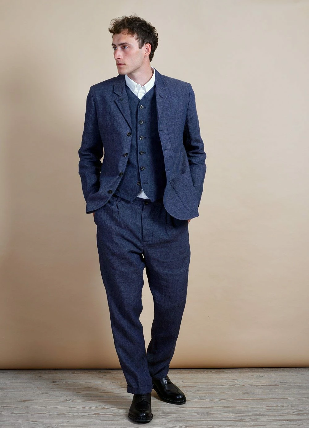 HANSEN GARMENTS KALLE | Casual Classic Vest | Blue Delave 6 HANSEN GARMENTS KALLE | Casual Classic Vest | Blue Delave - Image 6