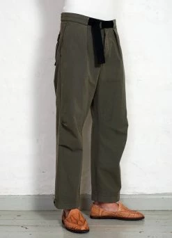 HANSEN GARMENTS KARLO | Wide Cut Utility Trousers | Green -Hansen Shop karlo wide cut utility trousers green hansen garments 265234