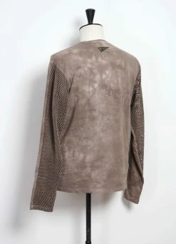 KAPITAL KATABIRA | Mesh Long Sleeve Tee | Grey -Hansen Shop katabira mesh long sleeve tee grey kapital 242767