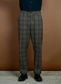 HANSEN GARMENTS KEN | Wide Cut Trousers | Checkered -Hansen Shop ken wide cut trousers checkered hansen garments 968530