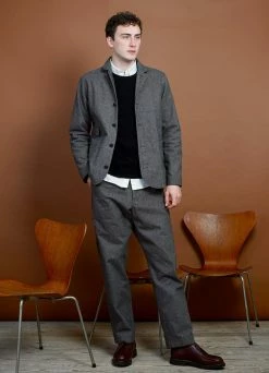 HANSEN GARMENTS KEN | Wide Cut Trousers | Gravel -Hansen Shop ken wide cut trousers gravel hansen garments 230954