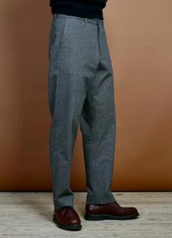 HANSEN GARMENTS KEN | Wide Cut Trousers | Gravel -Hansen Shop ken wide cut trousers gravel hansen garments 340569