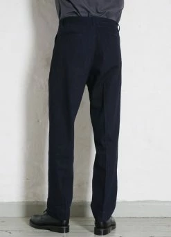 HANSEN GARMENTS KEN | Wide Cut Work Trousers | Black Indigo -Hansen Shop ken wide cut work trousers black indigo hansen garments 758530