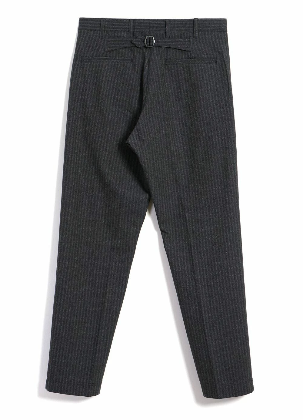 HANSEN GARMENTS KIAN | Cinch Back Wide Trousers | Grey Pin 4 HANSEN GARMENTS KIAN | Cinch Back Wide Trousers | Grey Pin - Image 4