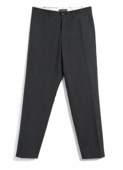 HANSEN GARMENTS KIAN | Cinch Back Wide Trousers | Grey Pin