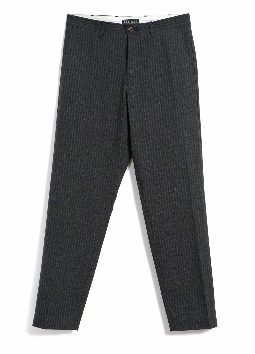 HANSEN GARMENTS KIAN | Cinch Back Wide Trousers | Grey Pin 1 HANSEN GARMENTS KIAN | Cinch Back Wide Trousers | Grey Pin