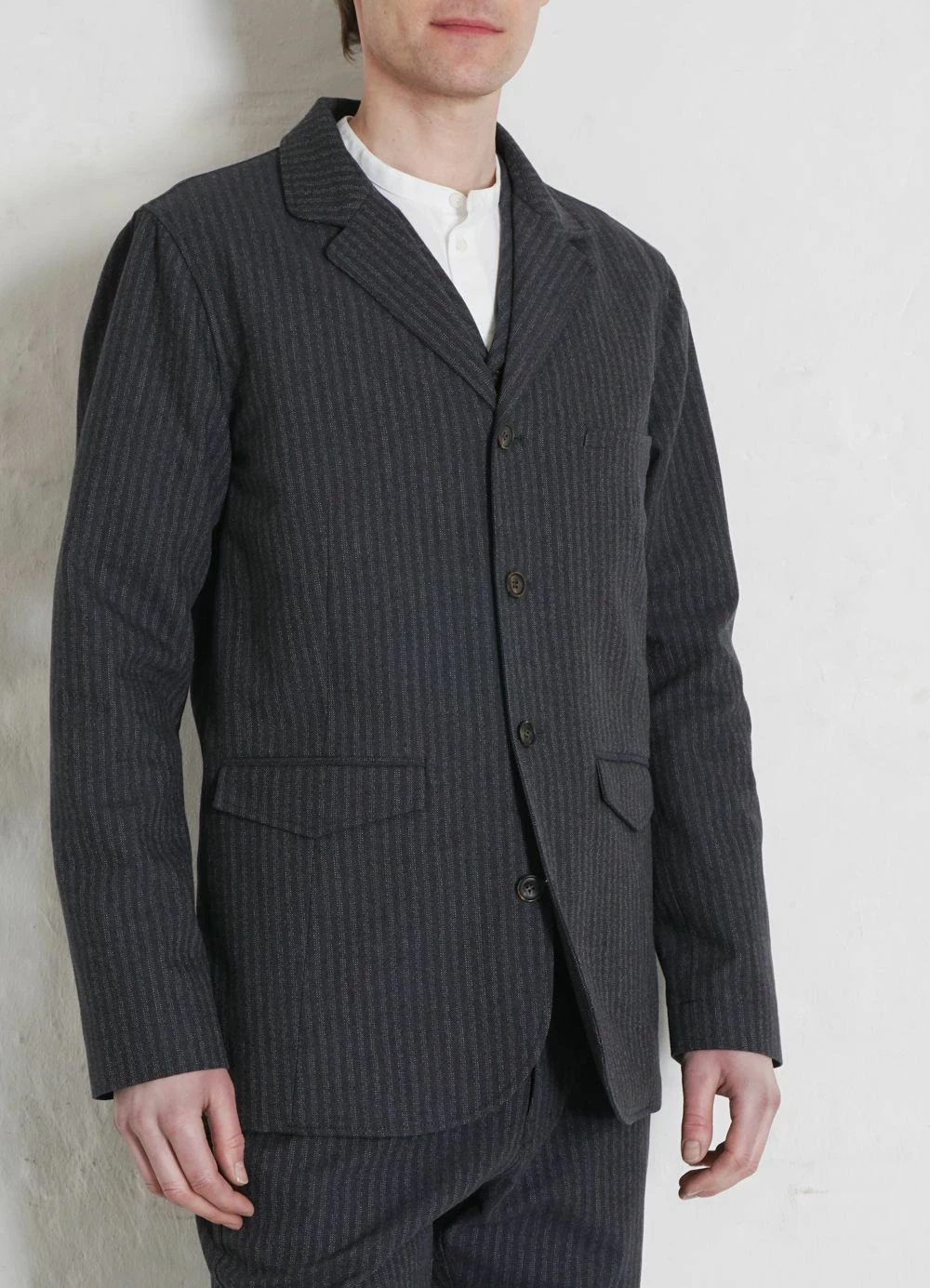 HANSEN GARMENTS LUKAS | Blazer Jacket | Grey Pin 3 HANSEN GARMENTS LUKAS | Blazer Jacket | Grey Pin - Image 3