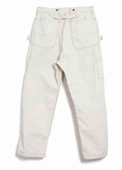 KAPITAL LUMBER PANTS | Thin Canvas Trousers | Ecru -Hansen Shop lumber pants thin canvas trousers ecru kapital 926995
