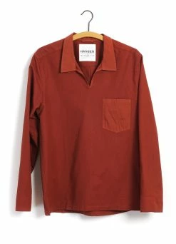 HANSEN GARMENTS MARIUS | Casual Pull On Shirt | Terracotta