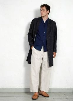 HANSEN GARMENTS MIKAEL | Denim Like Scarecrow’s Coat | True Blue -Hansen Shop mikael denim like scarecrows coat true blue hansen garments 203543