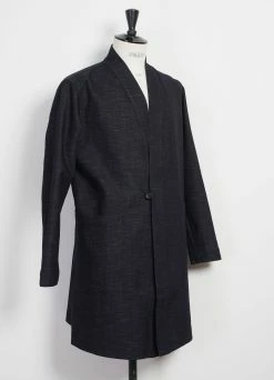 HANSEN GARMENTS MIKAEL | Denim Like Scarecrow’s Coat | True Blue -Hansen Shop mikael denim like scarecrows coat true blue hansen garments 716516