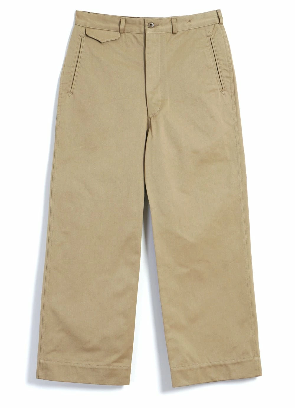 Monitaly OFFICER CHINO | Wide Fit Chino Pants | Khaki 1 Monitaly OFFICER CHINO | Wide Fit Chino Pants | Khaki