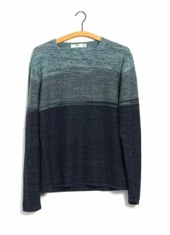 INIS MEĆIN OMBRĆ TUNIC | Linen Landscape Tunic | Sea/Sky