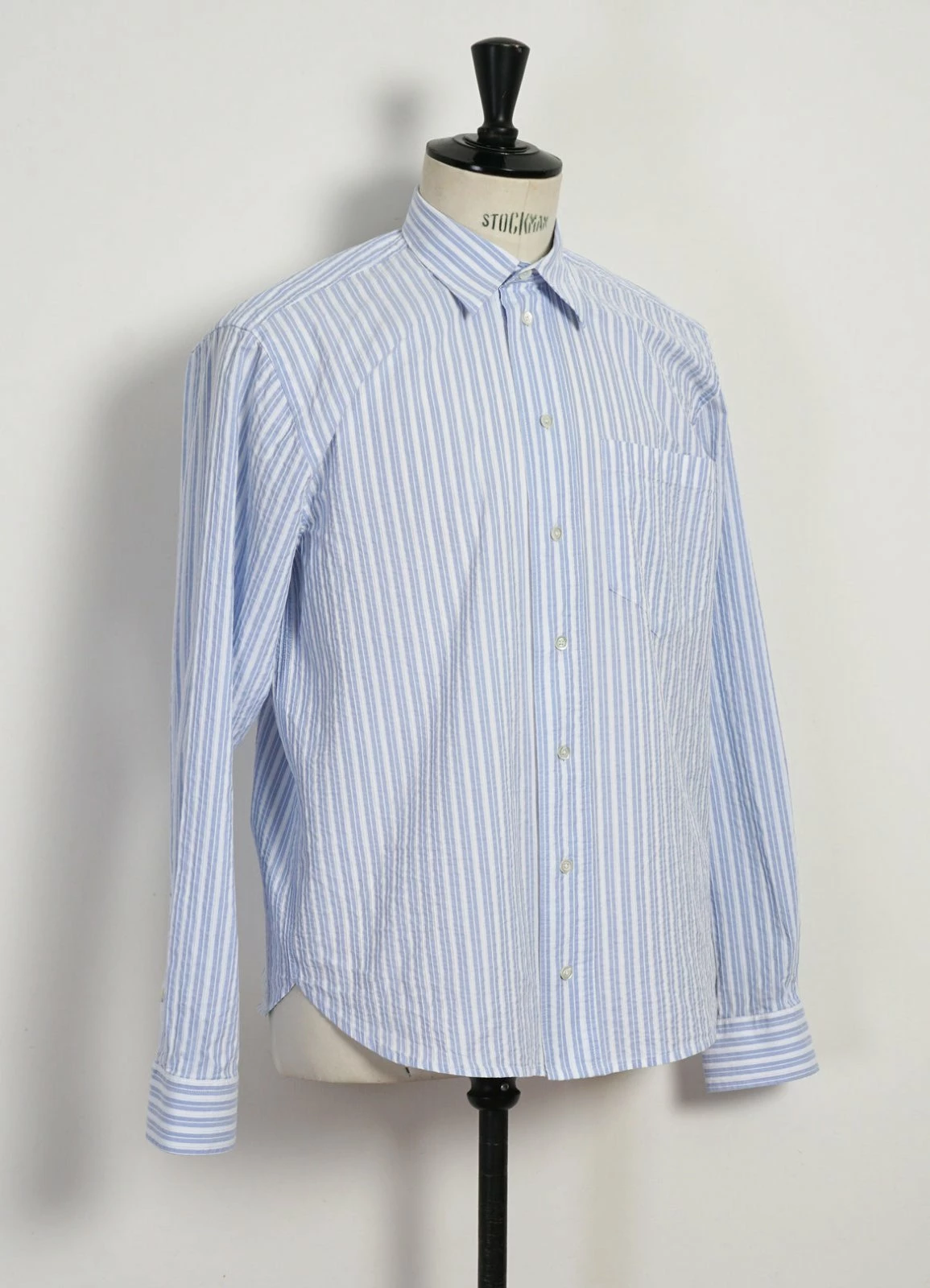 HANSEN GARMENTS RAYMOND | Relaxed Classic Shirt | Big Blue Stripes 6 HANSEN GARMENTS RAYMOND | Relaxed Classic Shirt | Big Blue Stripes - Image 6