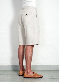 HANSEN GARMENTS ROBIN | Super Wide Pleated Shorts | Flax Nature -Hansen Shop robin super wide pleated shorts flax nature hansen garments 367802