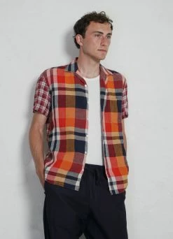 HANSEN GARMENTS JONNY | Short Sleeve Shirt | Red Checks -Hansen Shop ss23 jonny red check 1