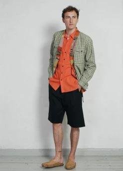 HANSEN GARMENTS REMY | East & West Shirt Jacket | Sashiko Green+ -Hansen Shop ss23 remy swazi henning spark robin black 5