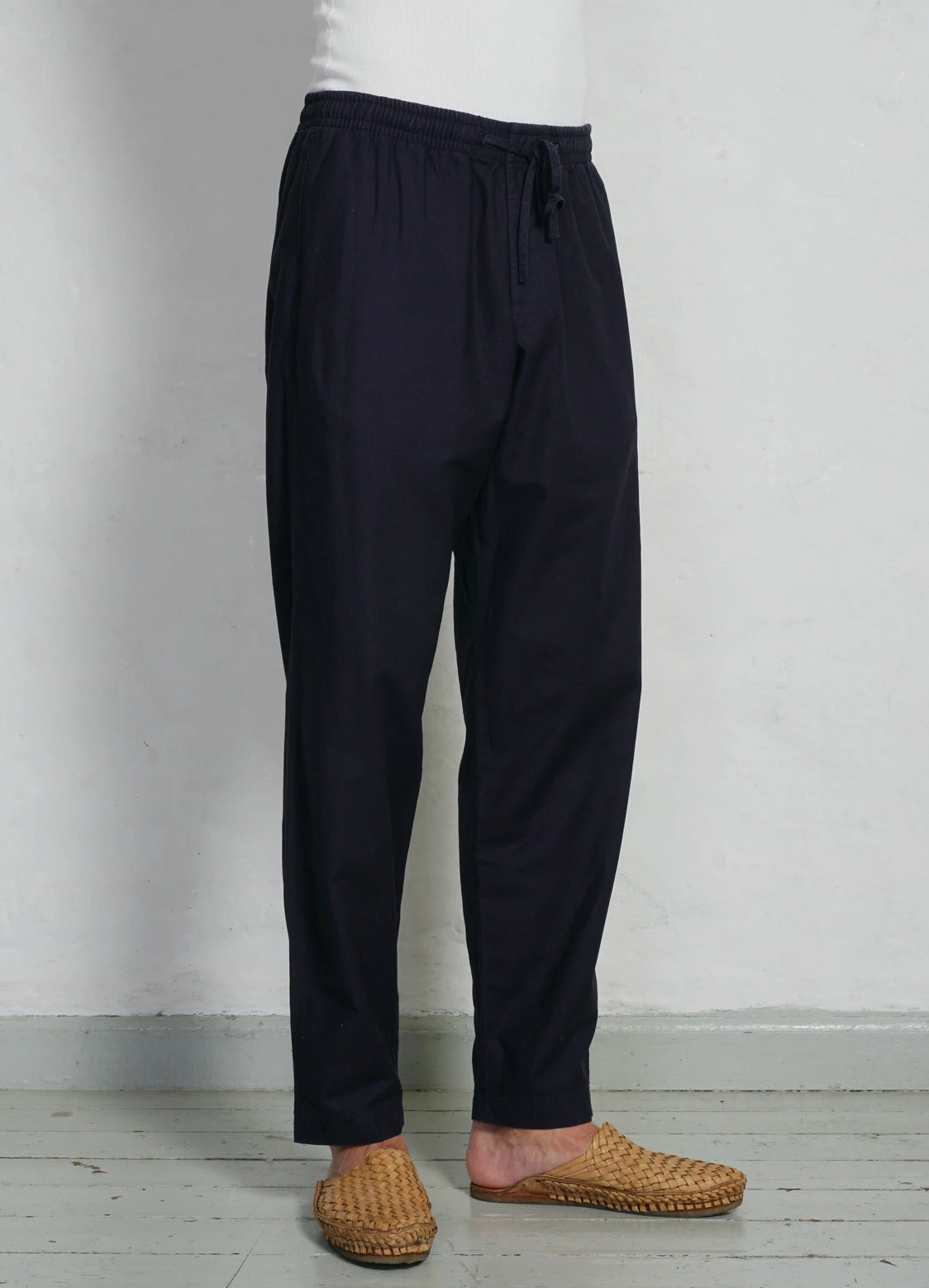HANSEN GARMENTS JIM | Casual Drawstring Trousers | Blue 3 HANSEN GARMENTS JIM | Casual Drawstring Trousers | Blue - Image 3