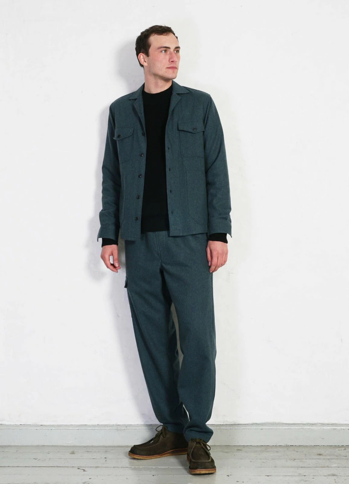 HANSEN GARMENTS STEFAN | Worker Over Shirt | Moss Green 2 HANSEN GARMENTS STEFAN | Worker Over Shirt | Moss Green - Image 2