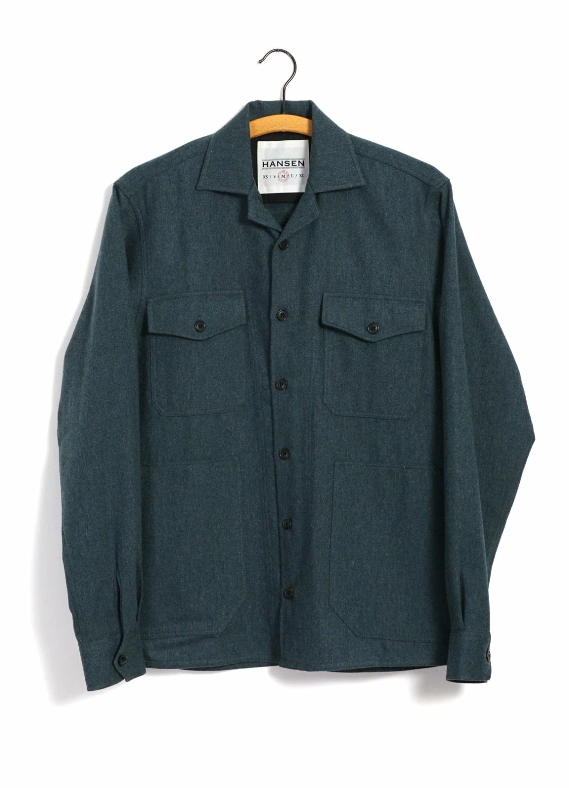 HANSEN GARMENTS STEFAN | Worker Over Shirt | Moss Green 1 HANSEN GARMENTS STEFAN | Worker Over Shirt | Moss Green
