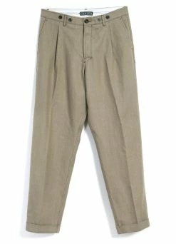 HANSEN GARMENTS SUNE | Pleated Wide Cut Trousers | Bay Leaf
