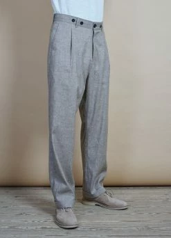 HANSEN GARMENTS SUNE | Pleated Wide Cut Trousers | Beach -Hansen Shop sune pleated wide cut trousers beach hansen garments 297762