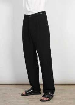 HANSEN GARMENTS SUNE | Pleated Wide Cut Trousers | Black -Hansen Shop sune pleated wide cut trousers black 950887