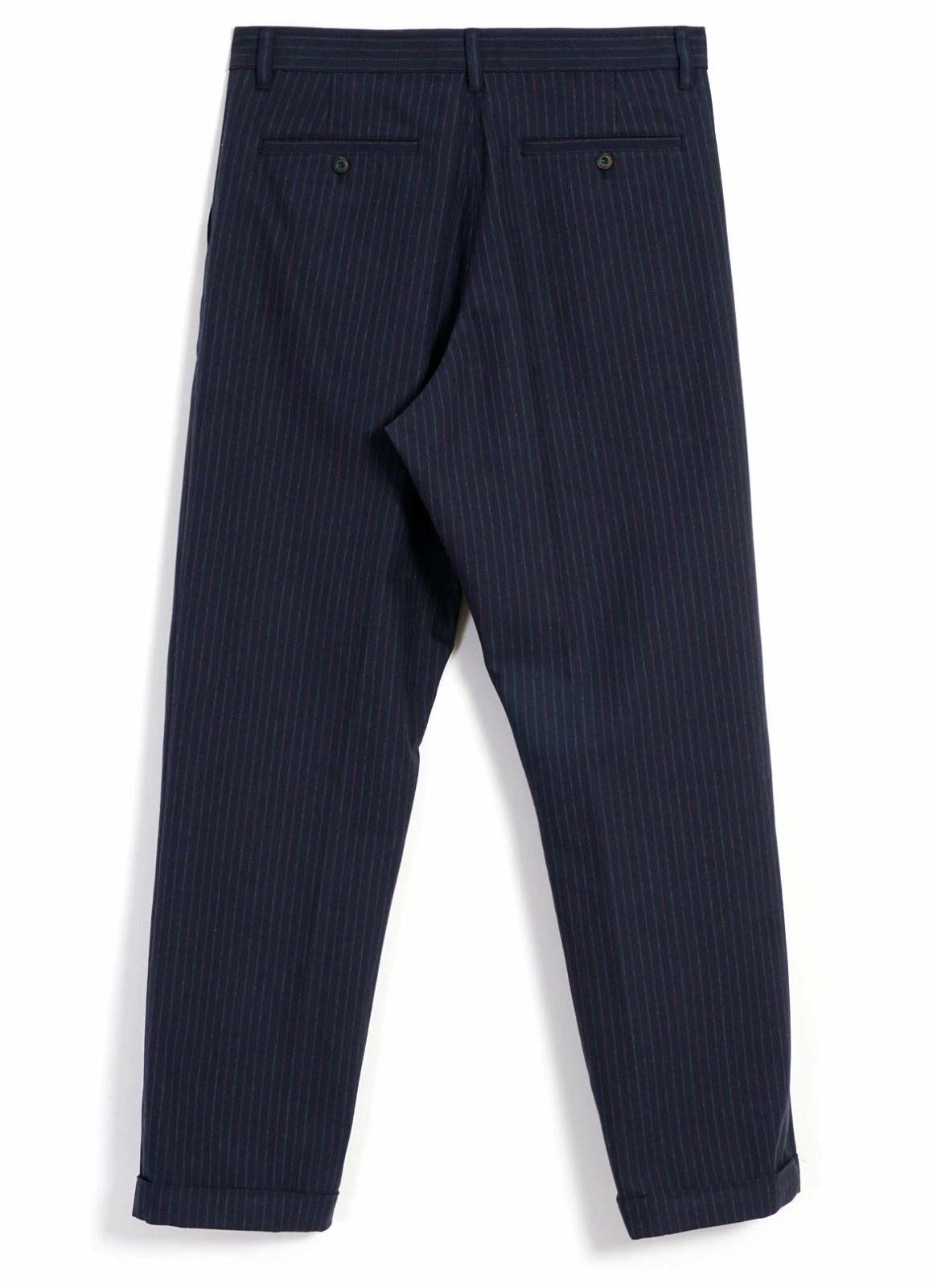 HANSEN GARMENTS SUNE | Pleated Wide Cut Trousers | Blue Pin 6 HANSEN GARMENTS SUNE | Pleated Wide Cut Trousers | Blue Pin - Image 6