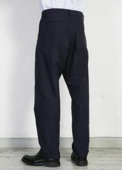 HANSEN GARMENTS SUNE | Pleated Wide Cut Trousers | Blue Pin 12 HANSEN GARMENTS SUNE | Pleated Wide Cut Trousers | Blue Pin -Hansen Shop sune pleated wide cut trousers blue pin hansen garments 754757
