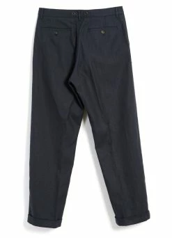 HANSEN GARMENTS SUNE | Pleated Wide Cut Trousers | Dark Blue -Hansen Shop sune pleated wide cut trousers dark blue hansen garments 696733