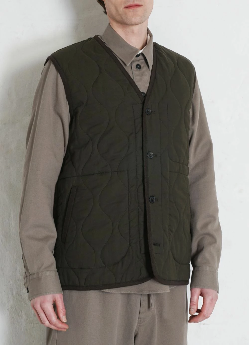 HANSEN GARMENTS TONY | Bonded Padded Vest | Dark Army 3 HANSEN GARMENTS TONY | Bonded Padded Vest | Dark Army - Image 3