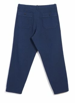 HANSEN GARMENTS TRYGVE | Wide Cut Cropped Trousers | Blue -Hansen Shop trygve wide cut cropped trousers blue hansen garments 629300