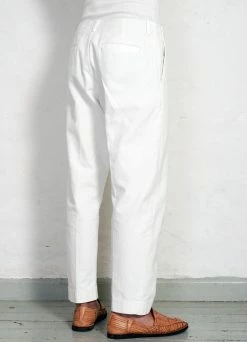 HANSEN GARMENTS TRYGVE | Wide Cut Cropped Trousers | Off White -Hansen Shop trygve wide cut cropped trousers off white hansen garments 764475