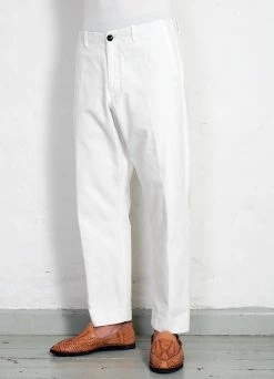 HANSEN GARMENTS TRYGVE | Wide Cut Cropped Trousers | Off White -Hansen Shop trygve wide cut cropped trousers off white hansen garments 913624