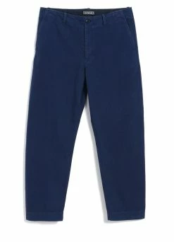 HANSEN GARMENTS TRYGVE | Wide Cut Cropped Trousers | Work Blue