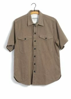 HANSEN GARMENTS VILLY | Short Sleeve Shirt | Khaki Sashiko