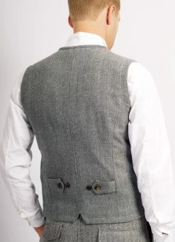 HANSEN GARMENTS WILLIAM | Classic Vest | Grey Melange -Hansen Shop william classic vest grey melange 290 492992