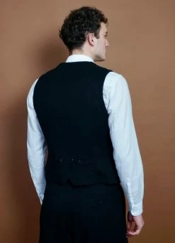 HANSEN GARMENTS WILLIAM | Lapel Waistcoat | Black 7 HANSEN GARMENTS WILLIAM | Lapel Waistcoat | Black -Hansen Shop william lapel waistcoat black hansen garments 430657