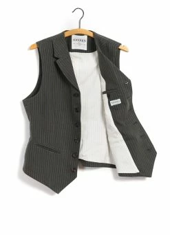 HANSEN GARMENTS WILLIAM | Lapel Waistcoat | Khaki Pin -Hansen Shop william lapel waistcoat khaki pin hansen garments 990453
